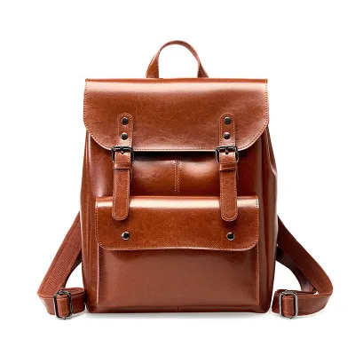 Classic British Leather Laptop Backpack